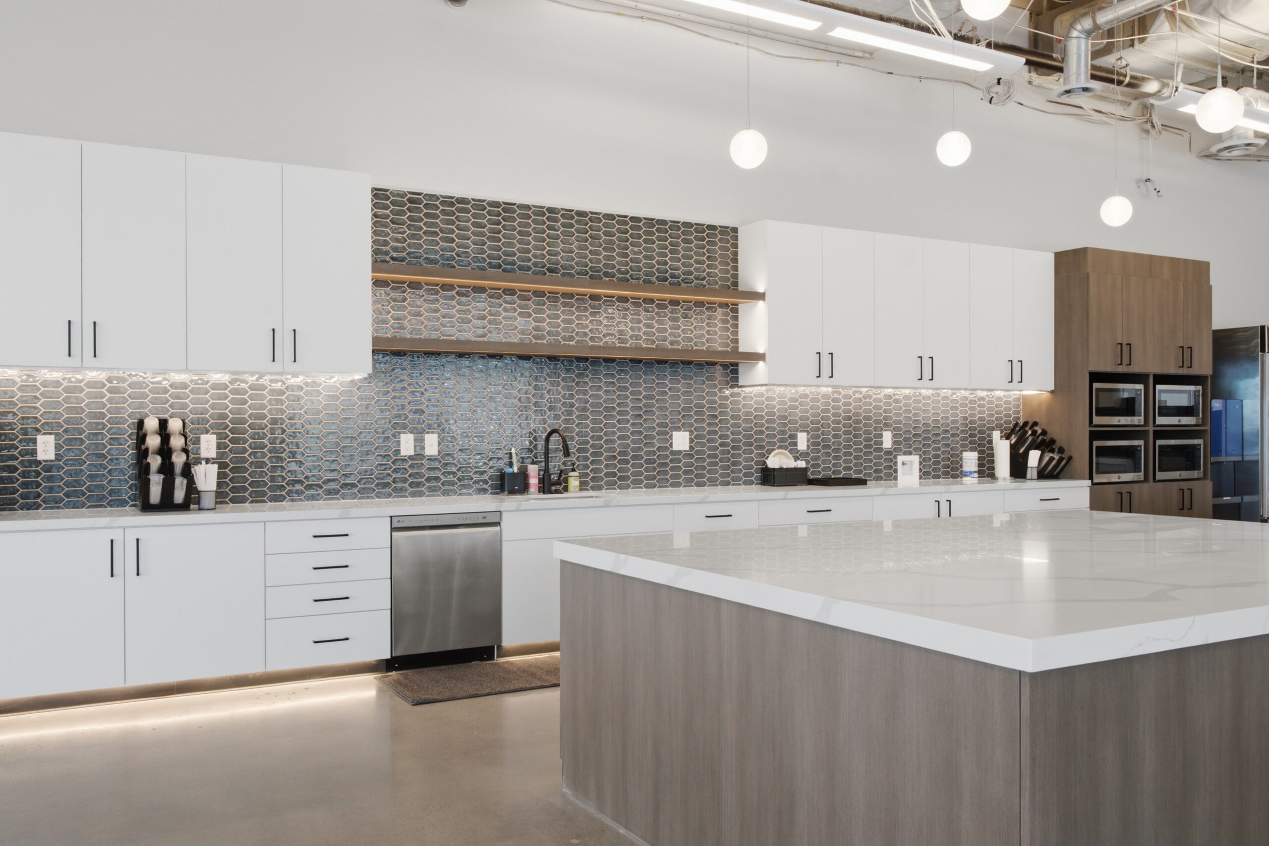 Gathering space on the renovated seventh floor