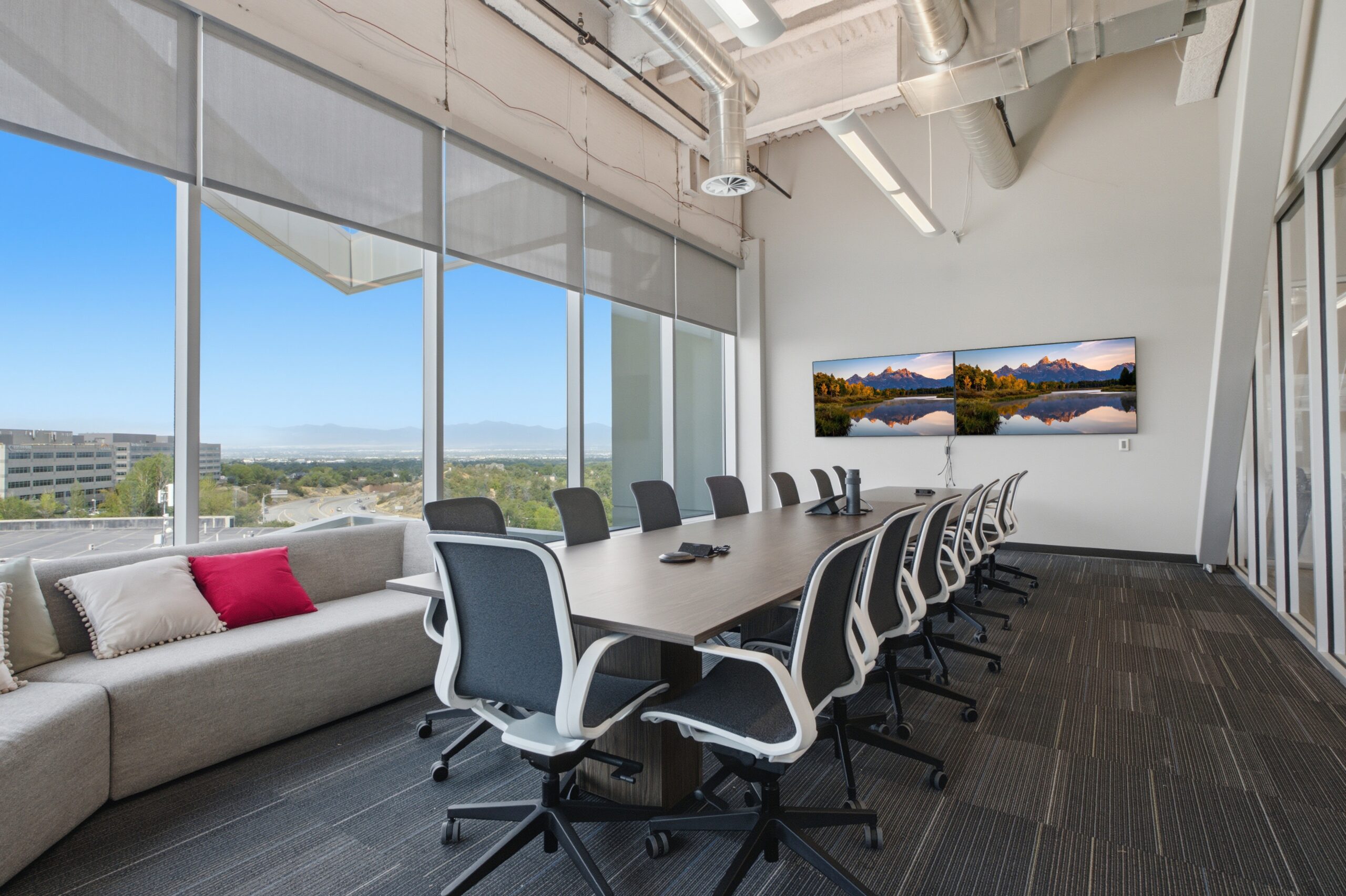 Open workstations on the renovated seventh floor