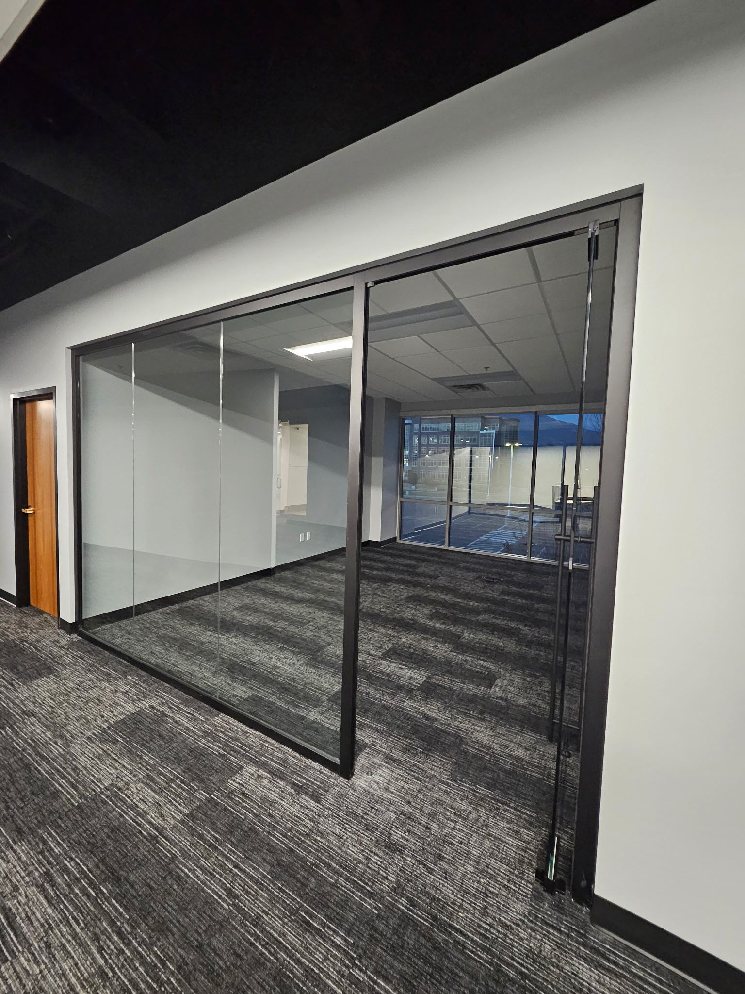 Kitchen island seating in the 50 seat employee hub