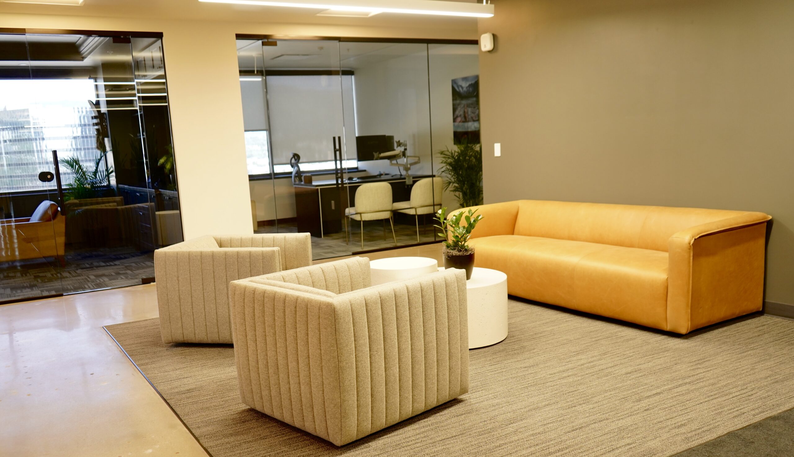 MSOF office furniture installation in progress