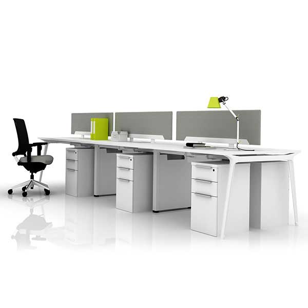 Triple Set Of Office Cubicles