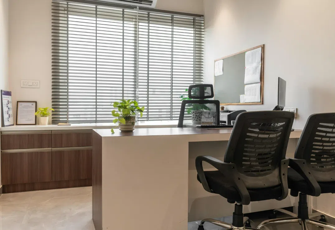 Used office furniture arranged inside the Main Street Office Furniture showroom