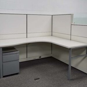 Herman Miller Canvas Cubicle tall with cabinet set