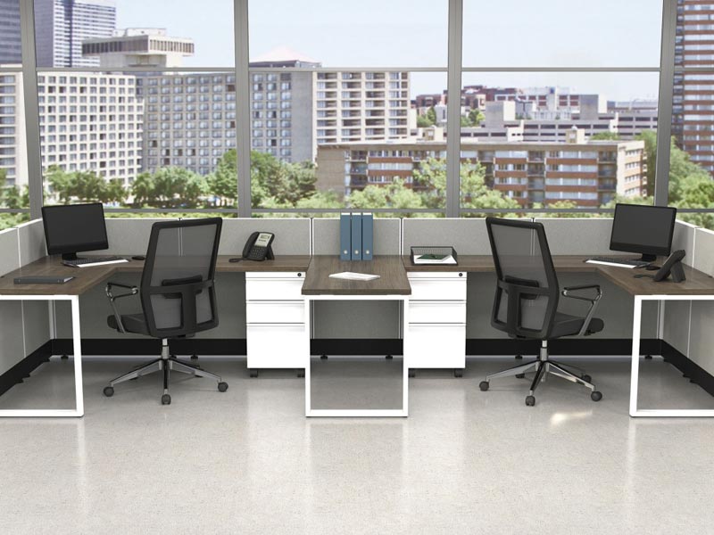 Open Concept Dual Desks Utah