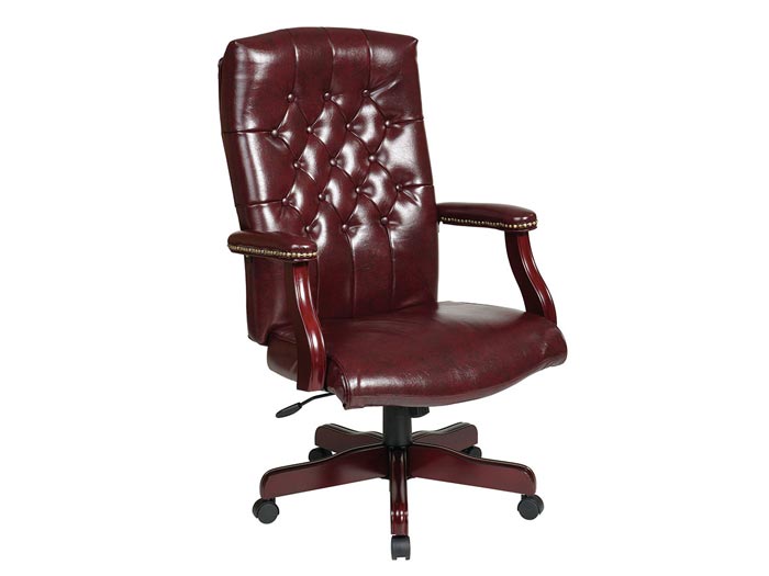 Brown Leather Executive Office Chair