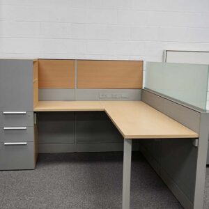 Teknion Leverage Cubicle with cabinet